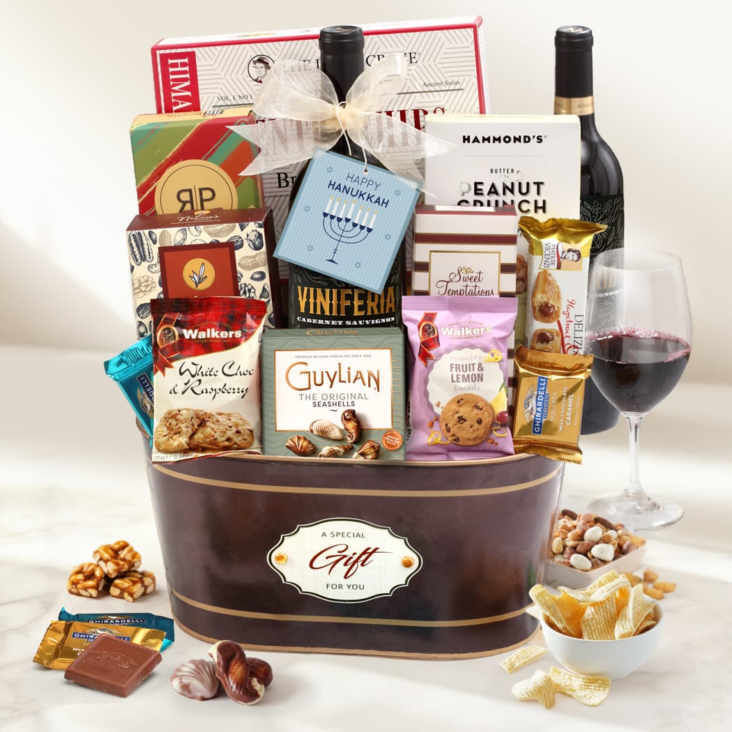 Gourmet Hanukkah Wine Gift Basket