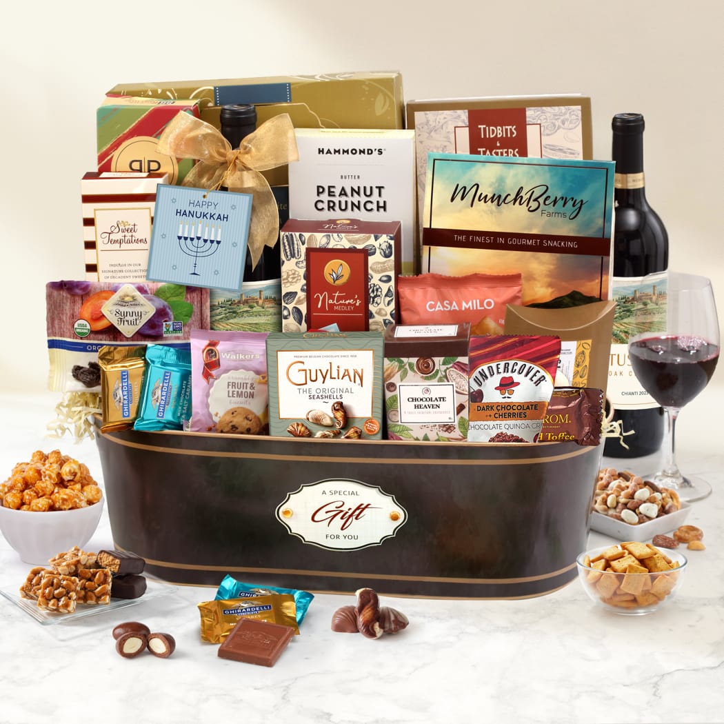 Happy Hanukkah Signature Wine Gift Basket