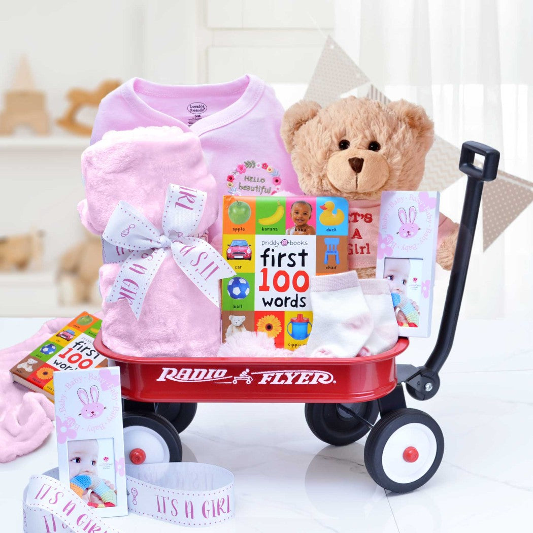 Personalized Baby Girl Gift Basket