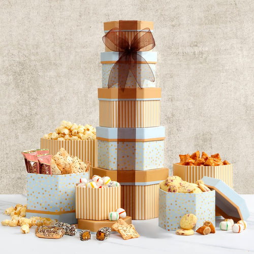 Celebration Gift Tower with Sweets Nuts and Chocolates