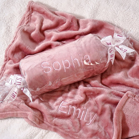 Cozy Baby Girl Personalized Blanket