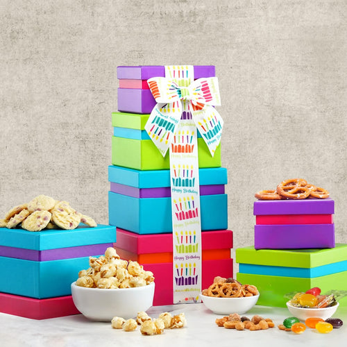 Happy Birthday Wishes Gift Tower