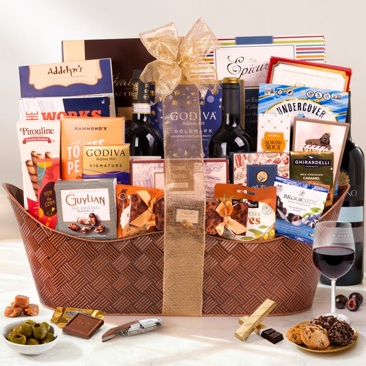 Supreme Delight Wine Gift Basket